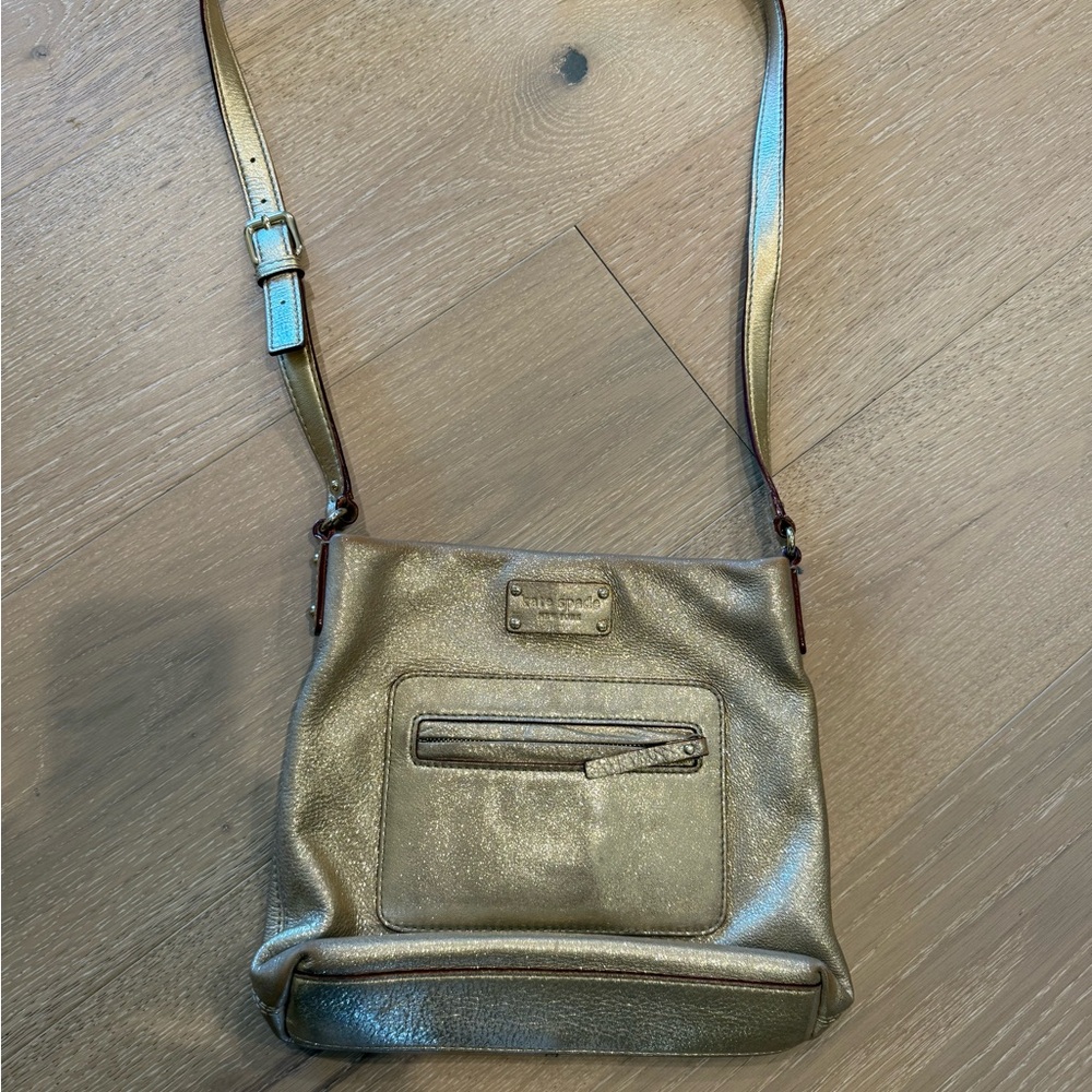 Kate Spade Metallic Gold Crossbody Bag